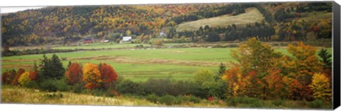 Framed Cape Breton Highlands near North East Margaree, Nova Scotia, Canada Print