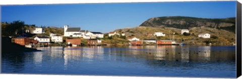 Framed Fishing village on an island, Salvage, Newfoundland, Newfoundland and Labrador, Canada Print