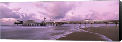 Framed Tourist resort at the seaside, Scheveningen, The Hague, South Holland, Netherlands Print