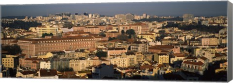 Framed Alfama skyline, Lisbon, Portugal Print