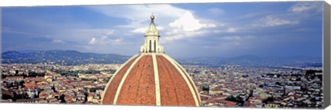 Framed High section view of a church, Duomo Santa Maria Del Fiore, Florence, Tuscany, Italy Print