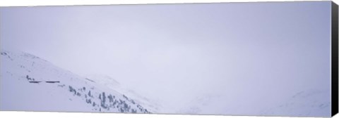 Framed High angle view of a ski resort, Arlberg, St. Anton, Austria Print