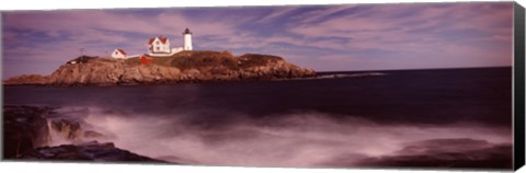 Framed Lighthouse on the coast, Nubble Lighthouse, York, York County, Maine Print