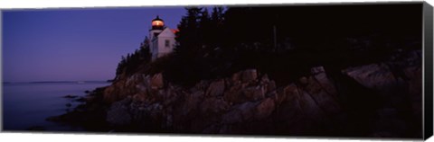 Framed Bass Head Lighthouse, Bass Harbor, Mount Desert Island, Maine Print