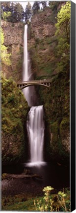 Framed Waterfall in a forest, Multnomah Falls, Columbia River Gorge, Oregon, USA Print