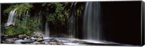 Framed Waterfall near Dunsmuir, California Print