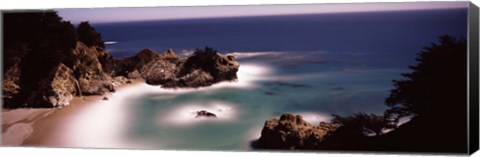 Framed Rock formations at the coast, Big Sur, California Print