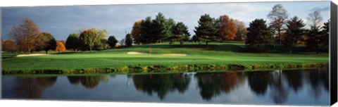 Framed Pond in a golf course, Westwood Golf Course, Vienna, Fairfax County, Virginia, USA Print