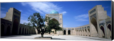 Framed Courtyard of a mosque, Kalon Mosque, Bukhara, Uzbekistan Print