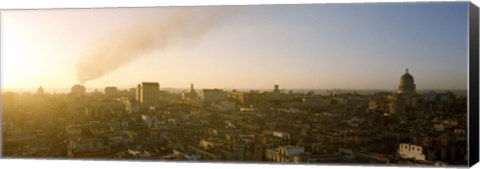 Framed Old Havana, Cuba with Smokestack Print