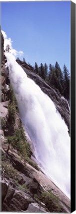 Framed Low angle view of a waterfall, Nevada Fall, Yosemite National Park, California, USA Print