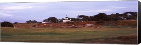 Framed Lighthouse in a field, Point Pinos Lighthouse, Pacific Grove, Monterey County, California, USA Print