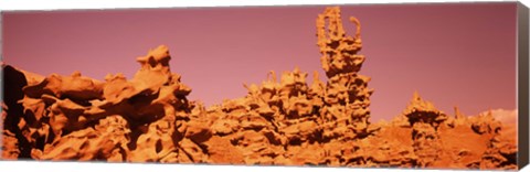 Framed Low angle view of rock formations, The Teapot, Fantasy Canyon, Uintah County, Utah, USA Print