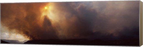 Framed Smoke from a forest fire, Zion National Park, Washington County, Utah, USA Print