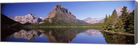 Framed Swiftcurrent Lake,US Glacier National Park, Montana, USA Print