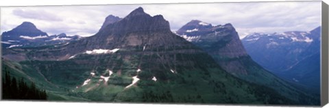 Framed Mountain range, US Glacier National Park, Montana, USA Print