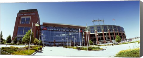 Framed Facade of a stadium, Lambeau Field, Green Bay, Wisconsin, USA Print