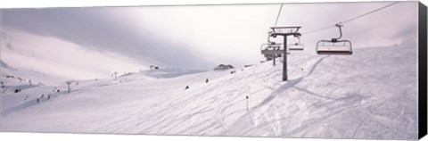 Framed Ski lifts in a ski resort, Kitzbuhel Alps, Wildschonau, Kufstein, Tyrol, Austria Print