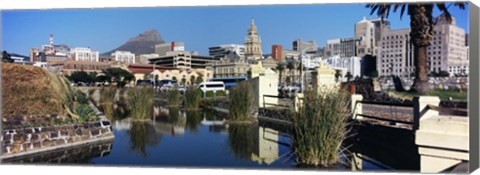 Framed Castle of Good Hope with a view of a government building, Cape Town City Hall, Cape Town, Western Cape Province, South Africa Print