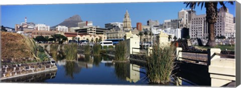 Framed Castle of Good Hope with a view of a government building, Cape Town City Hall, Cape Town, Western Cape Province, South Africa Print