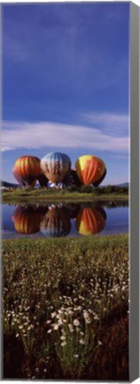 Framed Hot Air Balloon Rodeo, Steamboat Springs, Colorado (vertical) Print