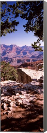 Framed Rock formations, Mather Point, South Rim, Grand Canyon National Park, Arizona, USA Print