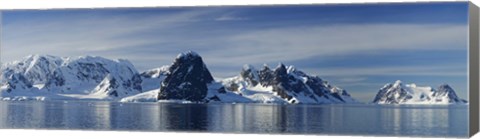 Framed Glacier along straits, Lamaire Channel, Antarctic Peninsula, Antarctica Print