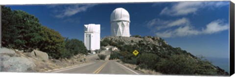 Framed Road leading to observatory, Kitt Peak National Observatory, Arizona, USA Print