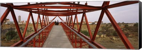 Framed Footbridge with a city in the background, Big Hole, Kimberley, Northern Cape Province, South Africa Print