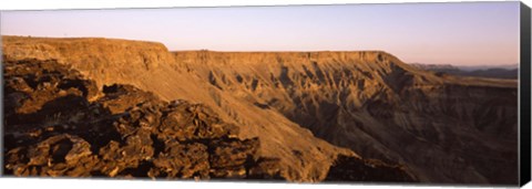 Framed Cliffs at sunset, Fish River Canyon, Namibia Print