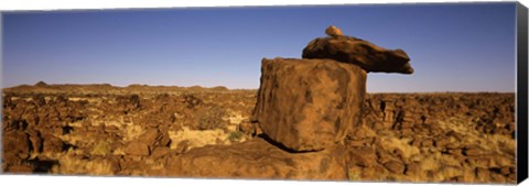 Framed Rocks at Devil&#39;s Playground, Namibia Print