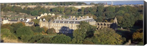 Framed High angle view of a palace, Holyrood Palace, Edinburgh, Scotland Print