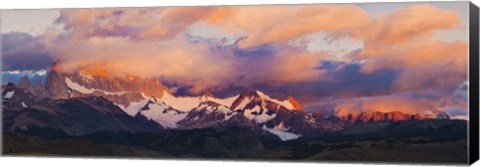 Framed Purple Clouds Over Monte Fitz Roy, Argentina Print