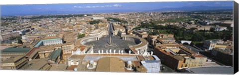 Framed Overview of the historic centre of Rome and St. Peter&#39;s Square, Vatican City, Rome, Lazio, Italy Print