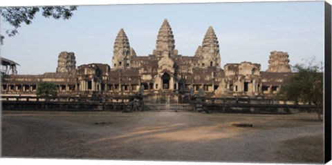 Framed Facade of a temple, Angkor Wat, Angkor, Siem Reap, Cambodia Print