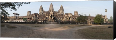 Framed Facade of a temple, Angkor Wat, Angkor, Cambodia Print