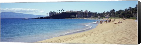 Framed Hotel on the beach, Black Rock Hotel, Maui, Hawaii, USA Print