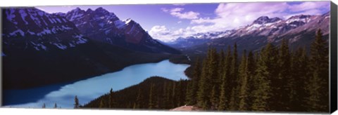 Framed Mountain range at the lakeside, Banff National Park, Alberta, Canada Print