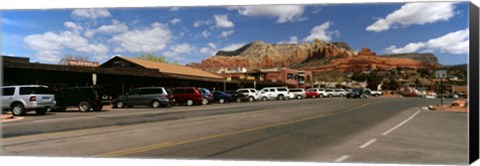 Framed Cars parked at the roadside, Sedona, Coconino County, Arizona, USA Print