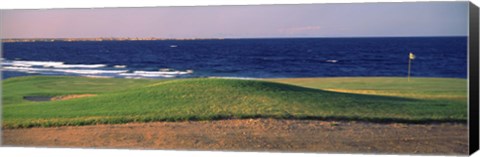 Framed Golf course at dusk, The Cascades Golf And Country Club, Soma Bay, Hurghada, Egypt Print