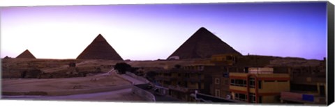 Framed Pyramids at sunset, Giza, Egypt Print