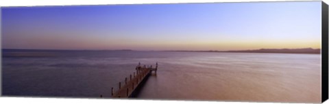 Framed Pier in the sea, Ras Um Sid, Sharm al-Sheikh, Sinai Peninsula, Egypt Print