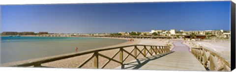 Framed Pier on the beach, Soma Bay, Hurghada, Egypt Print