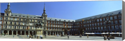 Framed Tourists at a palace, Plaza Mayor, Madrid, Spain Print