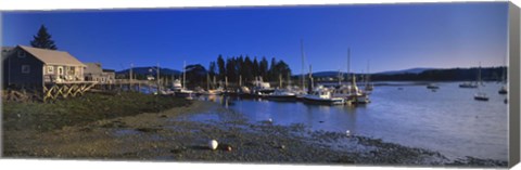 Framed Harbor in a national park, Bernard Harbor, Acadia National Park, Mount Desert Island, Hancock County, Maine, USA Print