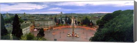 Framed Town square with St. Peter&#39;s Basilica in the background, Piazza del Popolo, Rome, Italy (horizontal) Print