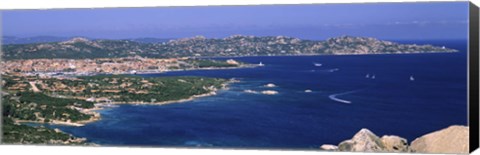 Framed Island in the sea, Capo D&#39;Orso, Palau, Sardinia, Italy Print