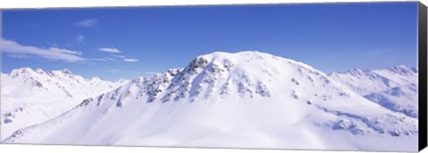 Framed Snowcapped mountain range, Ski Stuben, Arlberg, Vorarlberg, Austria Print