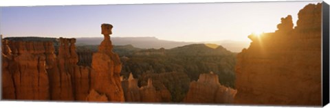 Framed Rock formations in a canyon, Thor&#39;s Hammer, Bryce Canyon National Park, Utah, USA Print