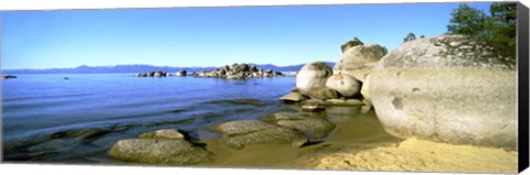 Framed Boulders at the Coast, Lake Tahoe, California Print